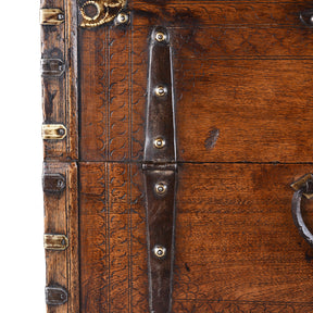 Chip Carved Merchants Box From Rajasthan - 19thC