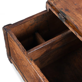 Chip Carved Merchants Box From Rajasthan - 19thC