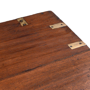Brass Bound Indian Teak Military Chest - 19th Century