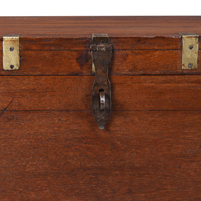 Brass Bound Indian Teak Military Chest - 19th Century