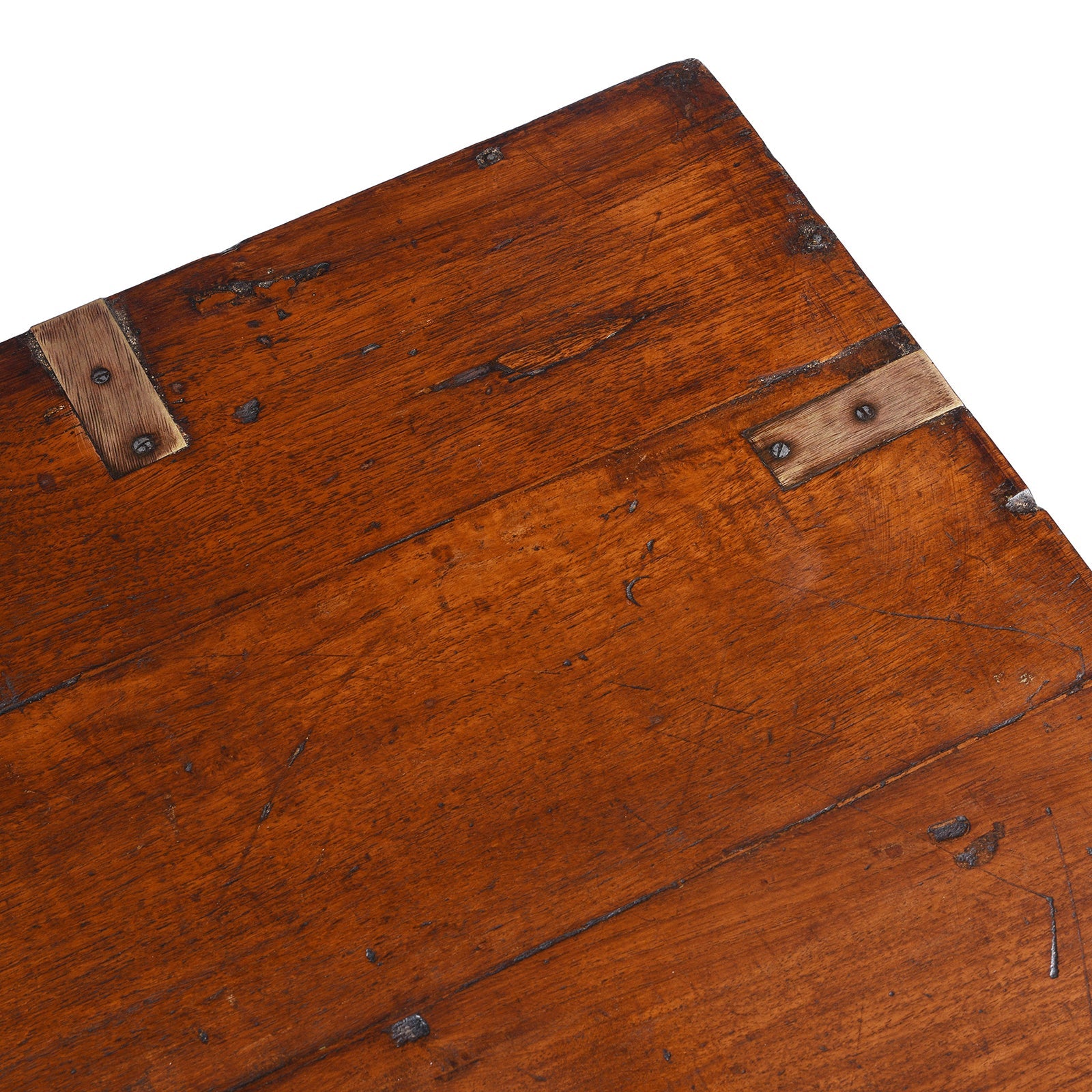 Brass Bound Teak Military Chest - 19th Century