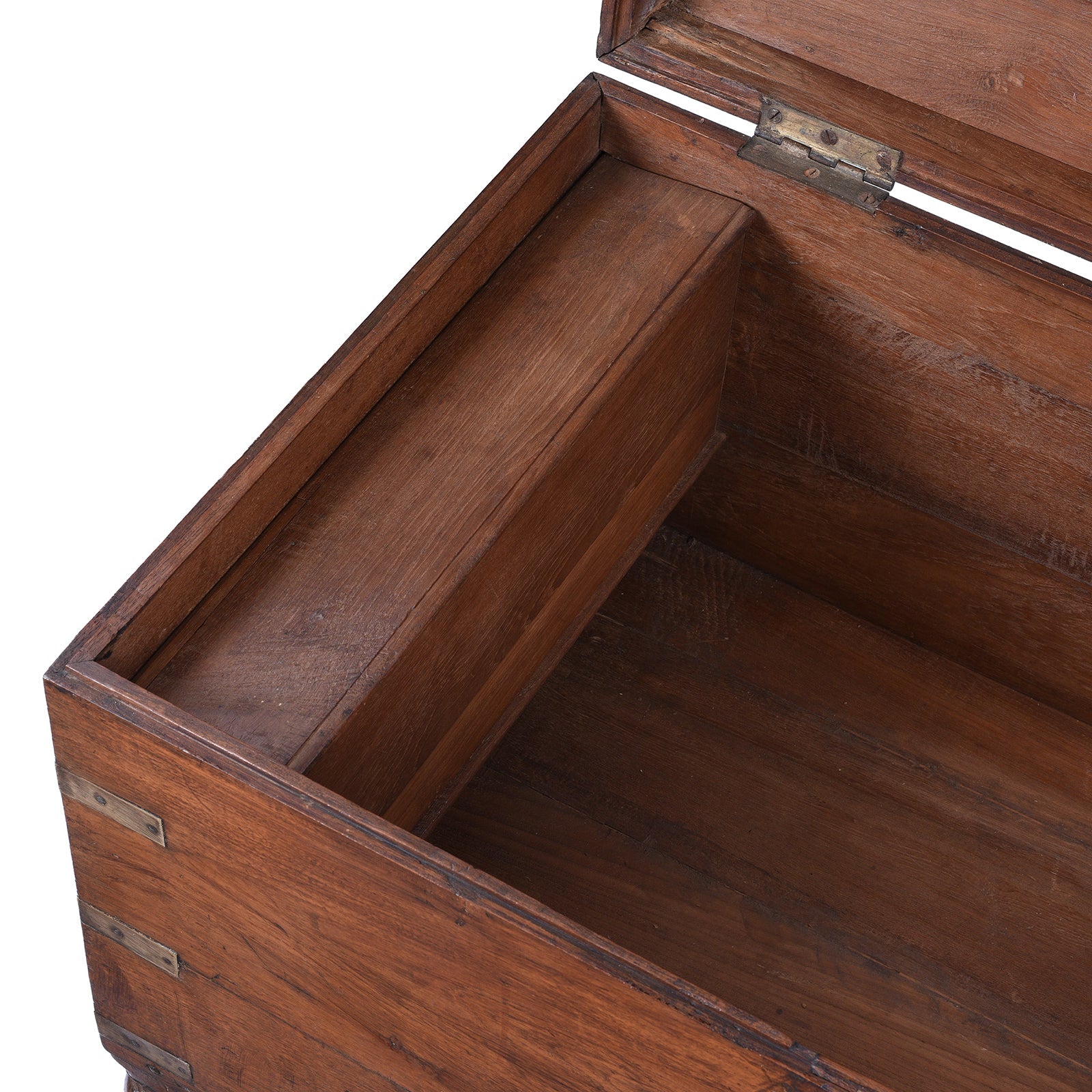 Brass Bound Teak Military Chest - 19th Century