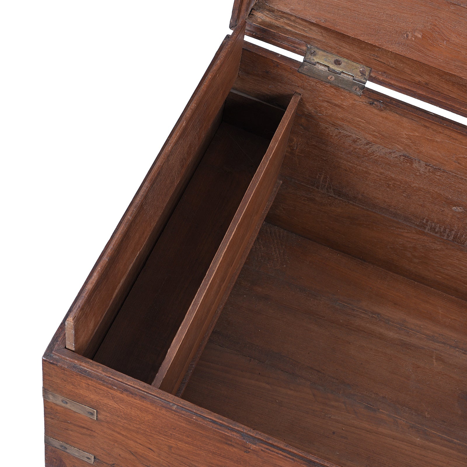 Brass Bound Teak Military Chest - 19th Century