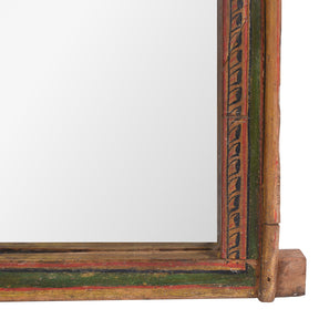 Painted Mirror From Bikaner - Ca 1900