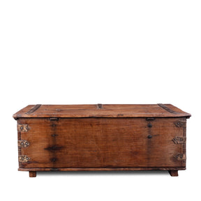 Iron Bound Chest From Gujarat - 18th Century