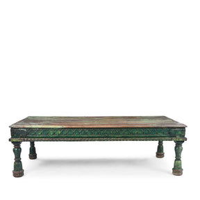 Green Painted Takhat From Patan -  Early 19th Century