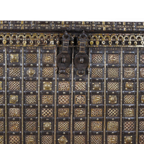 Brass Bound Pithara Console Chest From Saurashtra - 18th Century