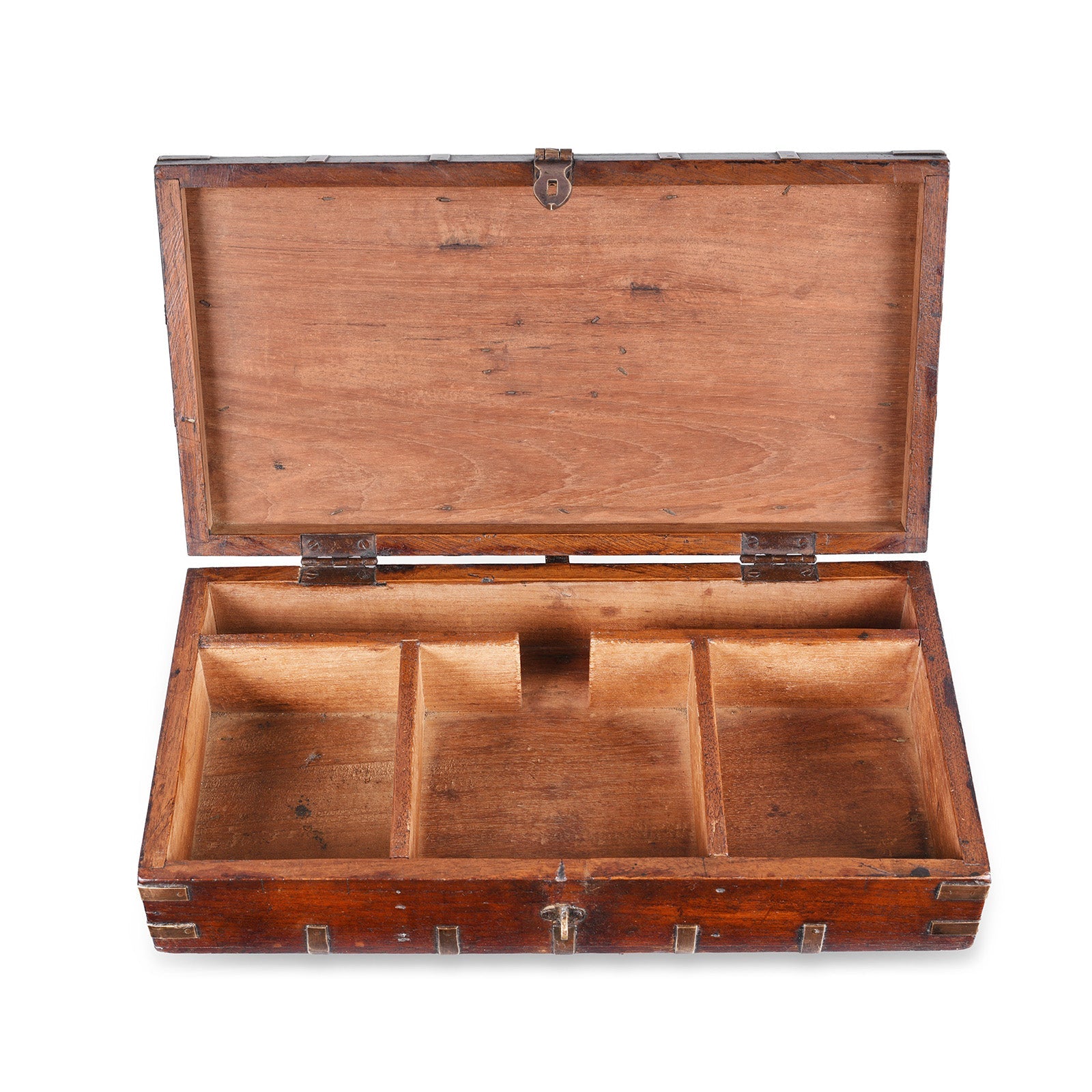 Brass Bound Indian Military Document Box - 19th Century