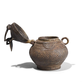 Bronze Dhokra Work Money Box From Kandhamal - 19th Century
