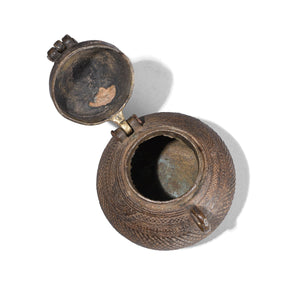 Bronze Dhokra Work Money Box From Kandhamal - 19th Century