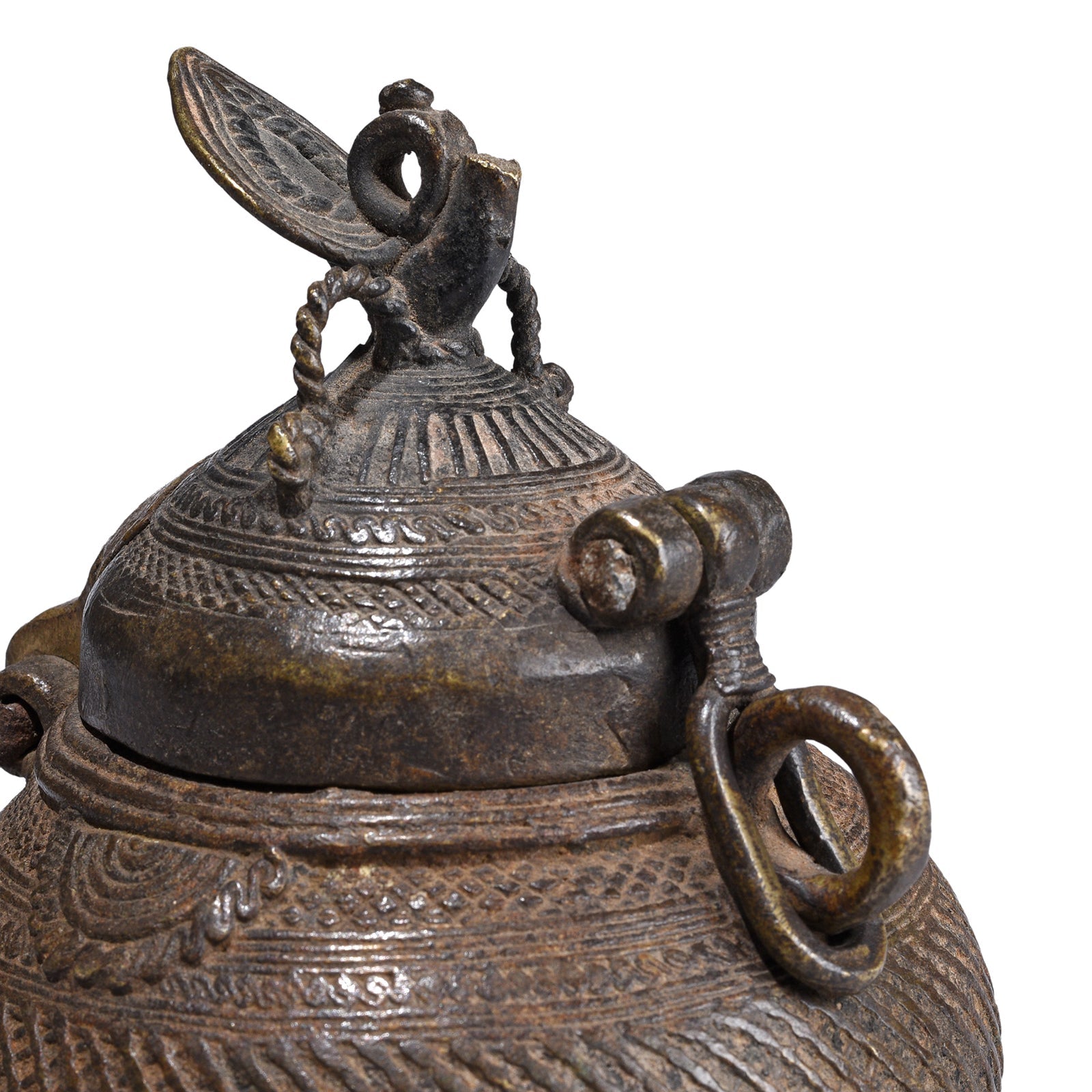Bronze Dhokra Work Money Box From Kandhamal - 19th Century