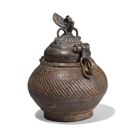 Bronze Dhokra Work Money Box From Kandhamal - 19th Century
