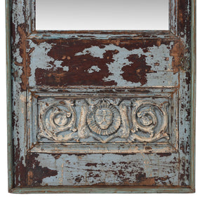 Painted Long Mirror From Gujarat - 19th Century