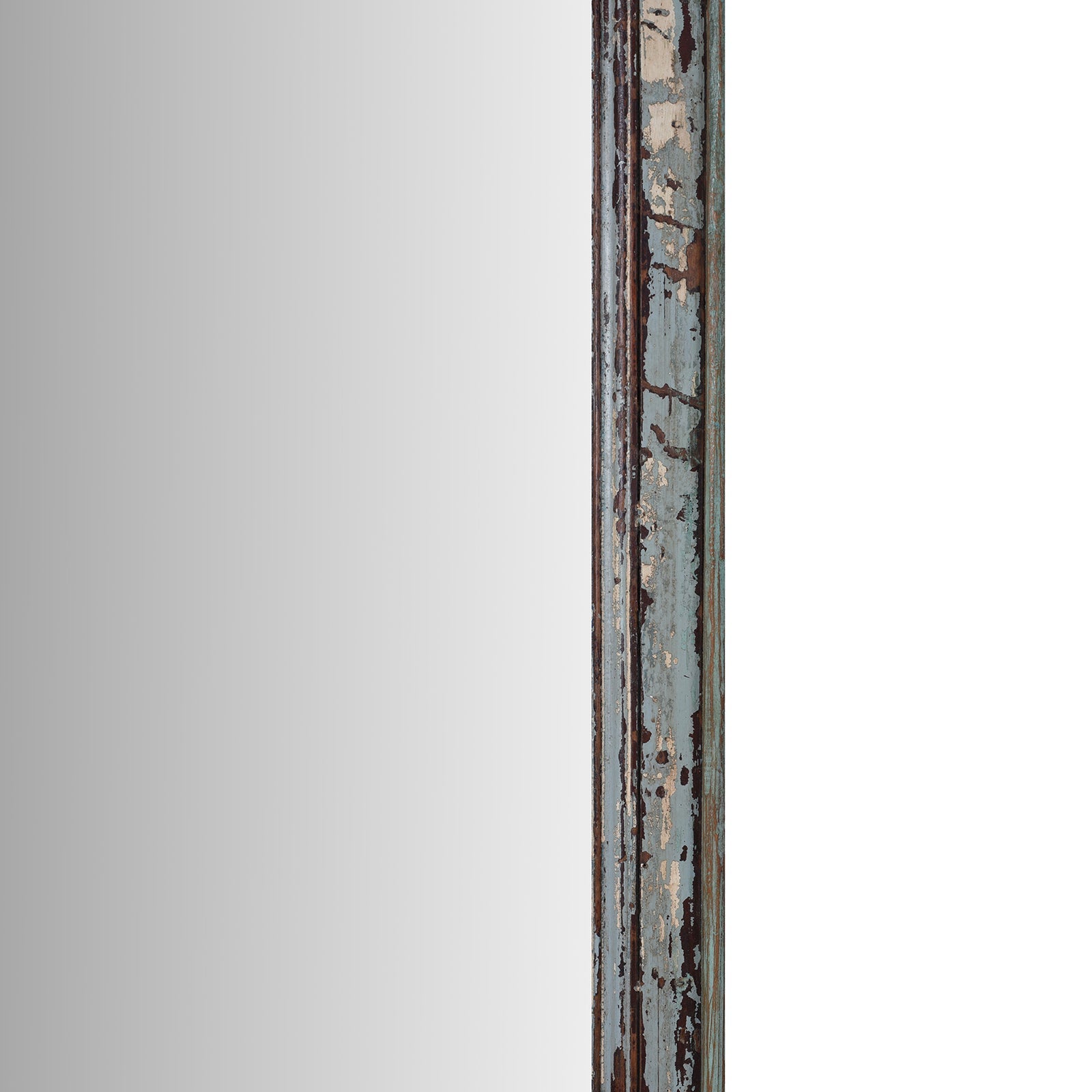 Painted Long Mirror From Gujarat - 19th Century