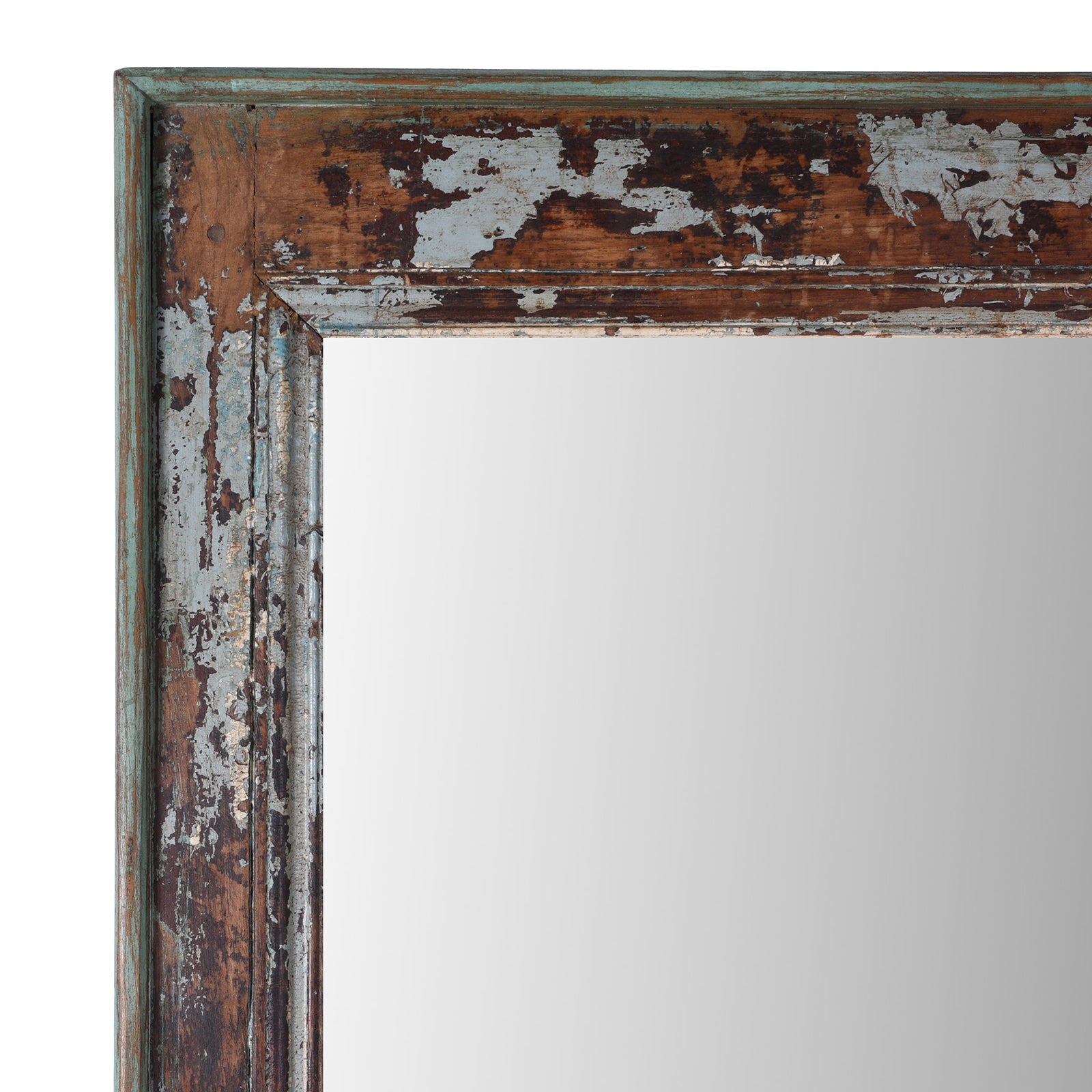 Painted Long Mirror From Gujarat - 19th Century
