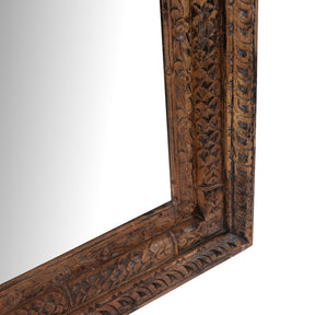 Carved Mirror Made From Old Architectural Teak
