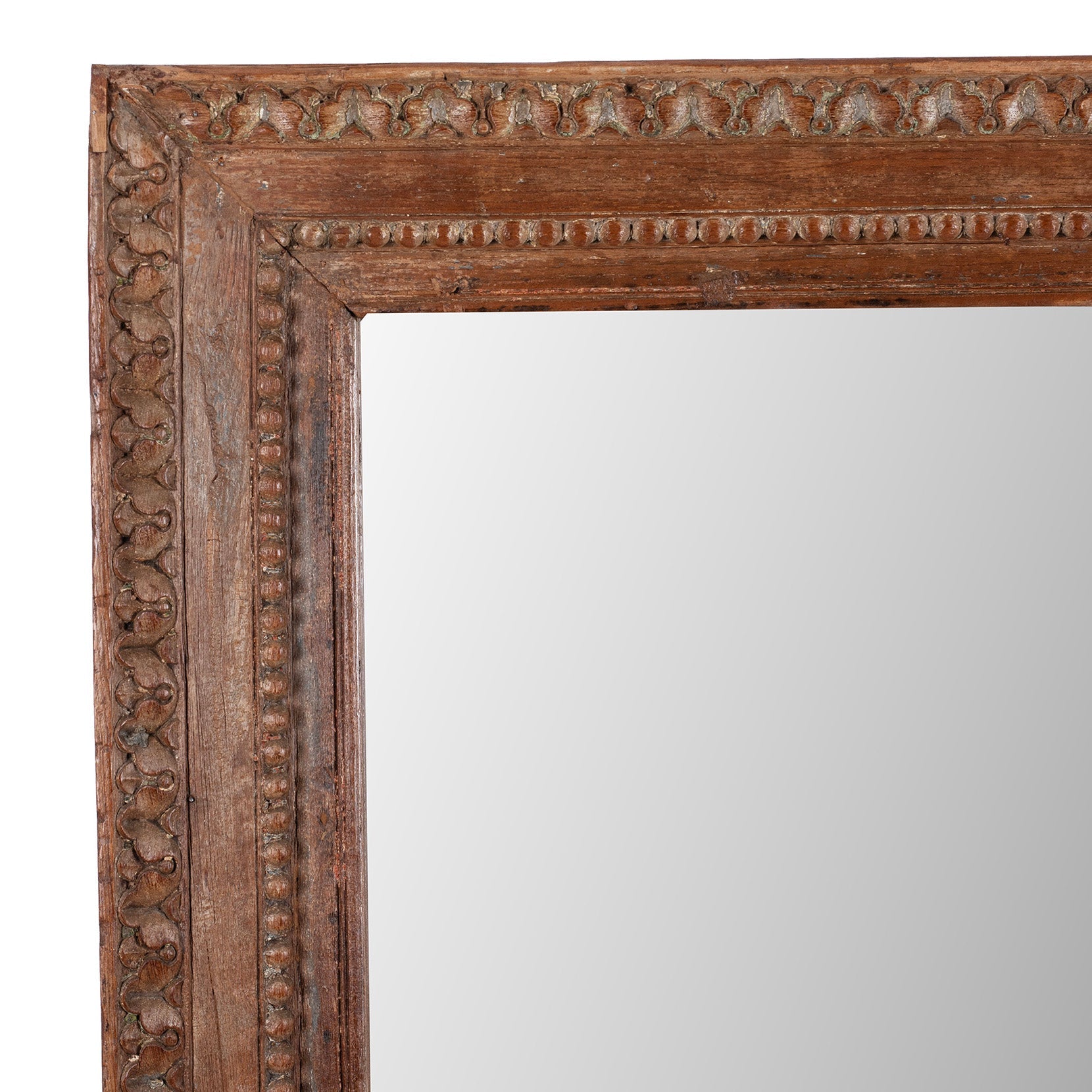 Carved Mirror Made From Old Architectural Teak