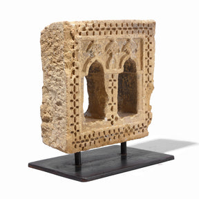 Stone Lamp Niche From Jaisalmer On Stand - 19th Century