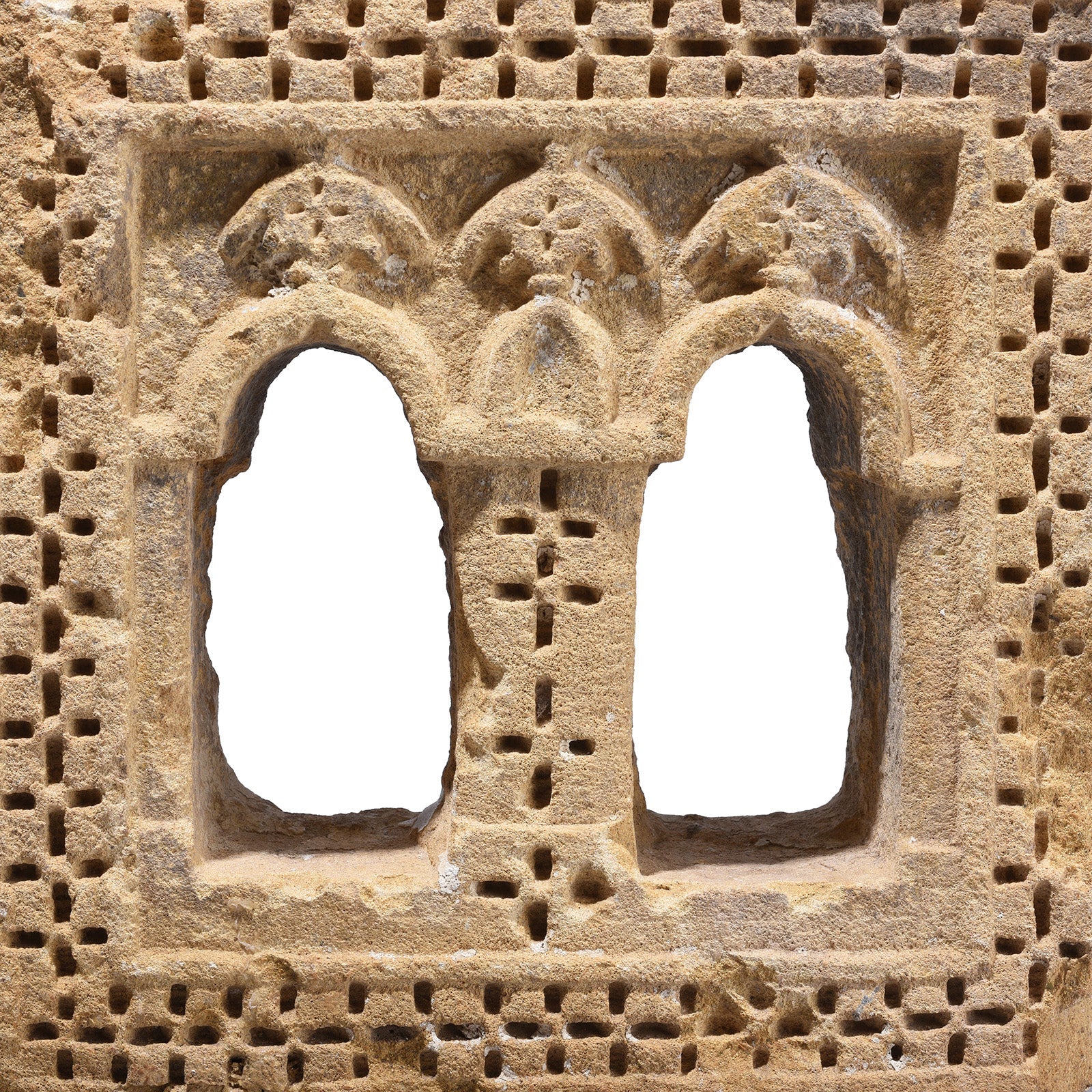 Stone Lamp Niche From Jaisalmer On Stand - 19th Century