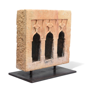 Stone Lamp Niche From Jaisalmer On Stand - 19th Century