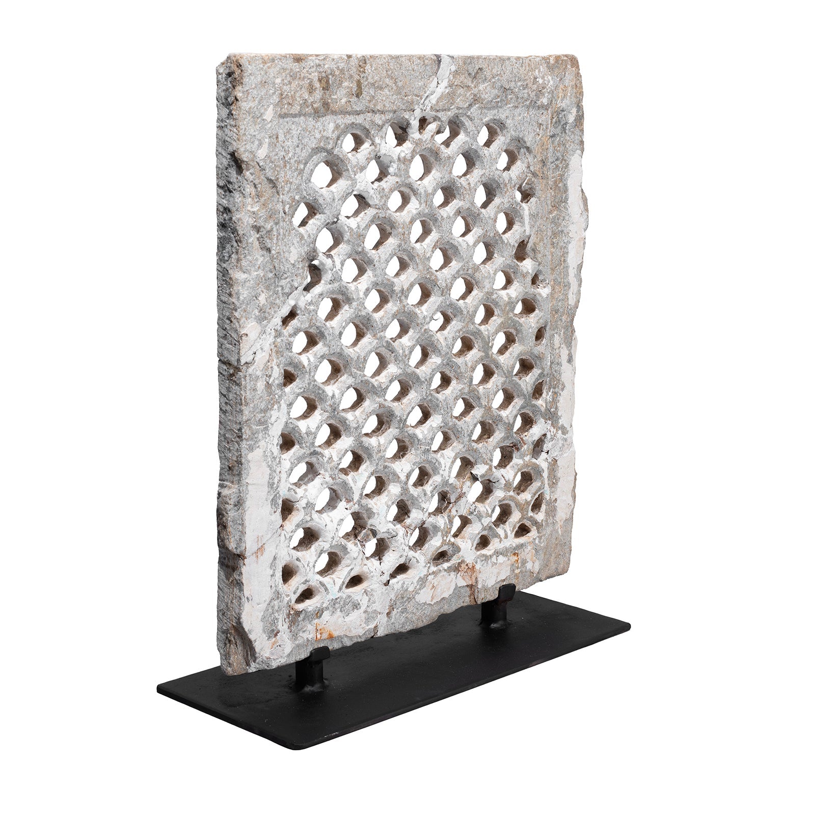 Carved Stone Jali Panel From Dungarpur - 19thCentury