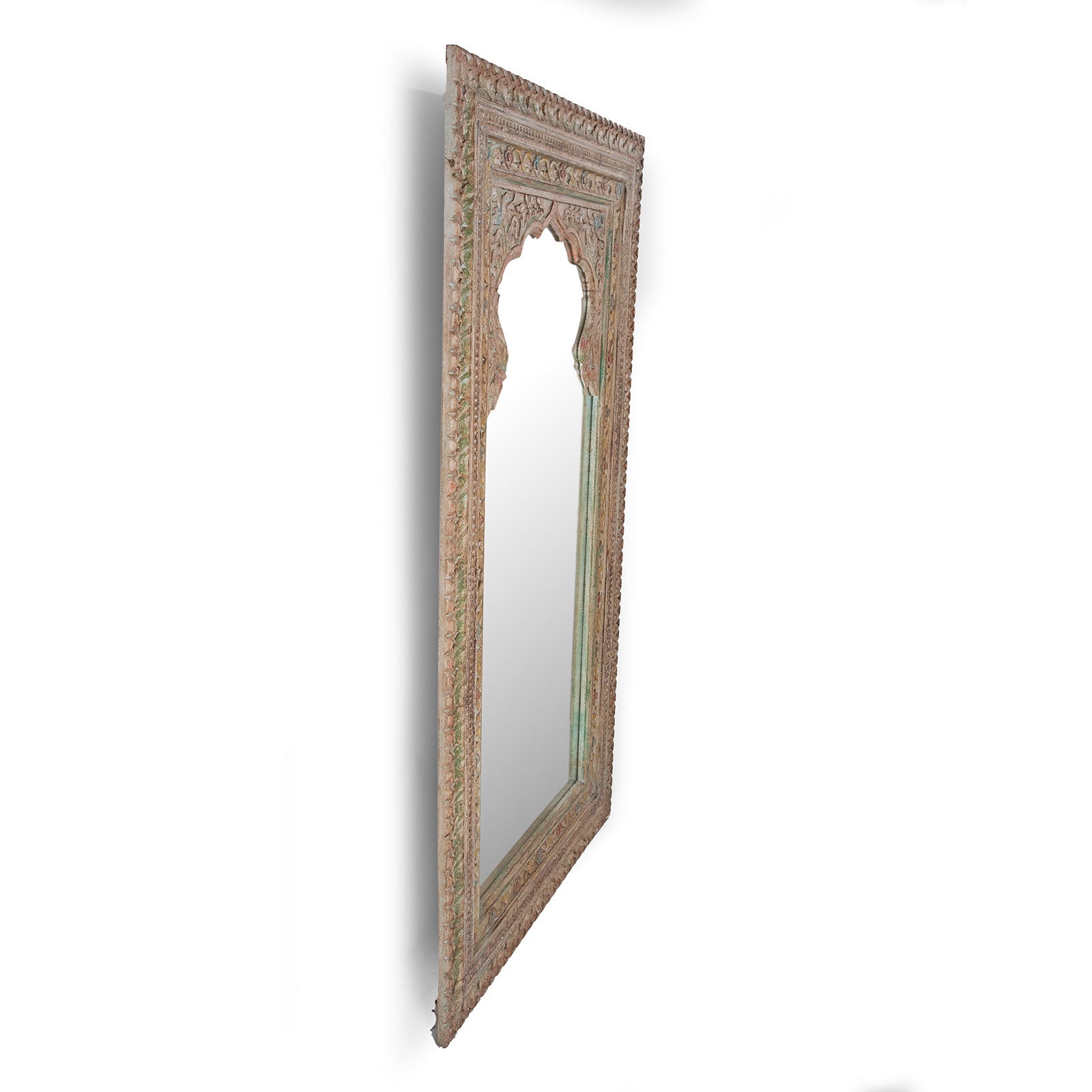 Carved & Painted Large Mihrab Mirror