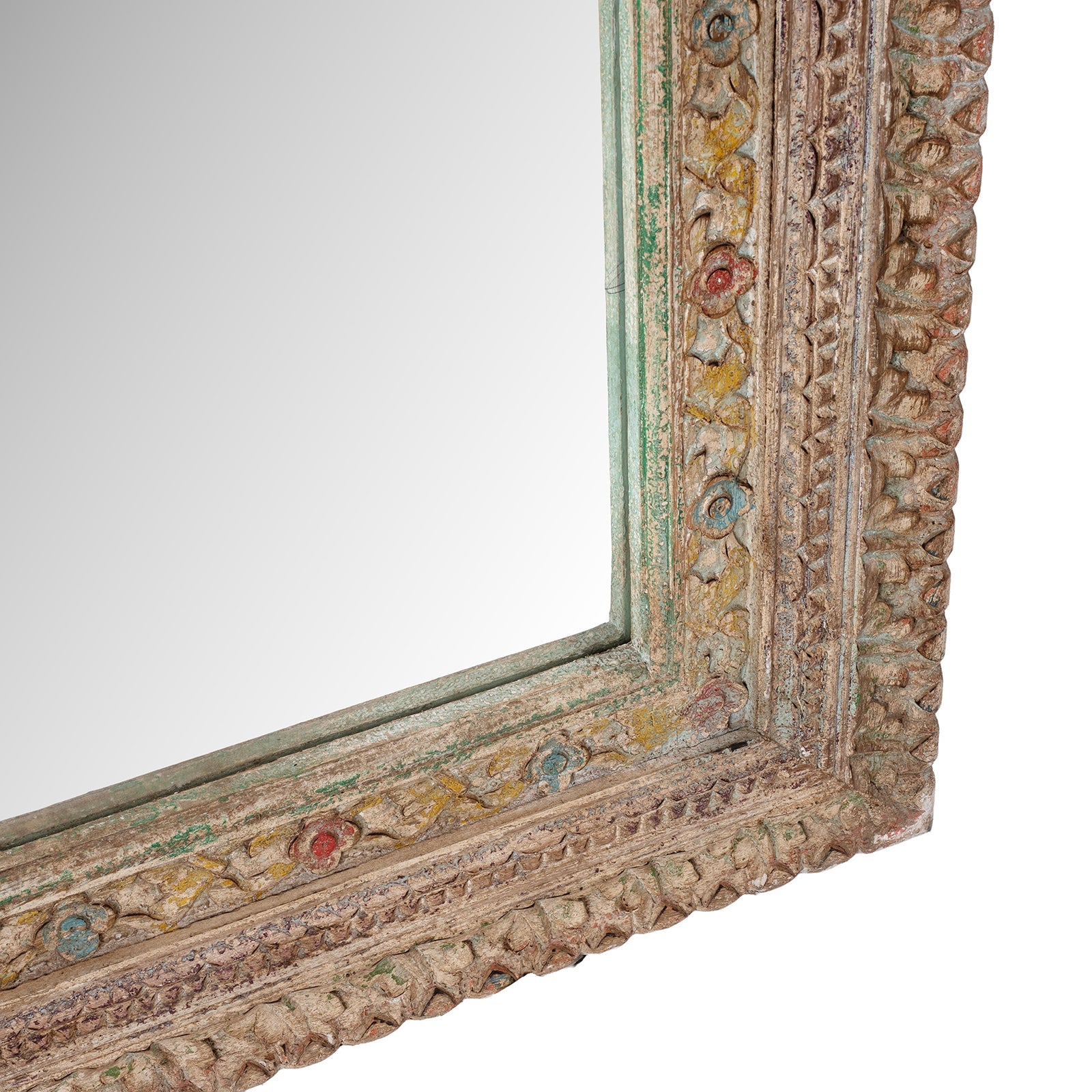 Carved & Painted Large Mihrab Mirror
