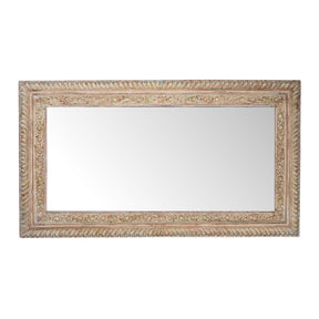 Carved Large Mirror - Painted Mango Wood