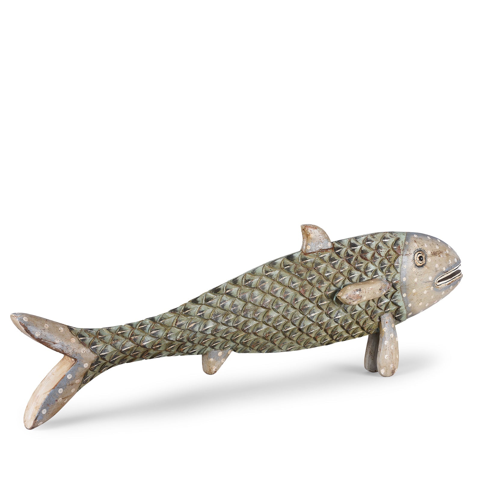Painted Wooden Fish From Rajasthan