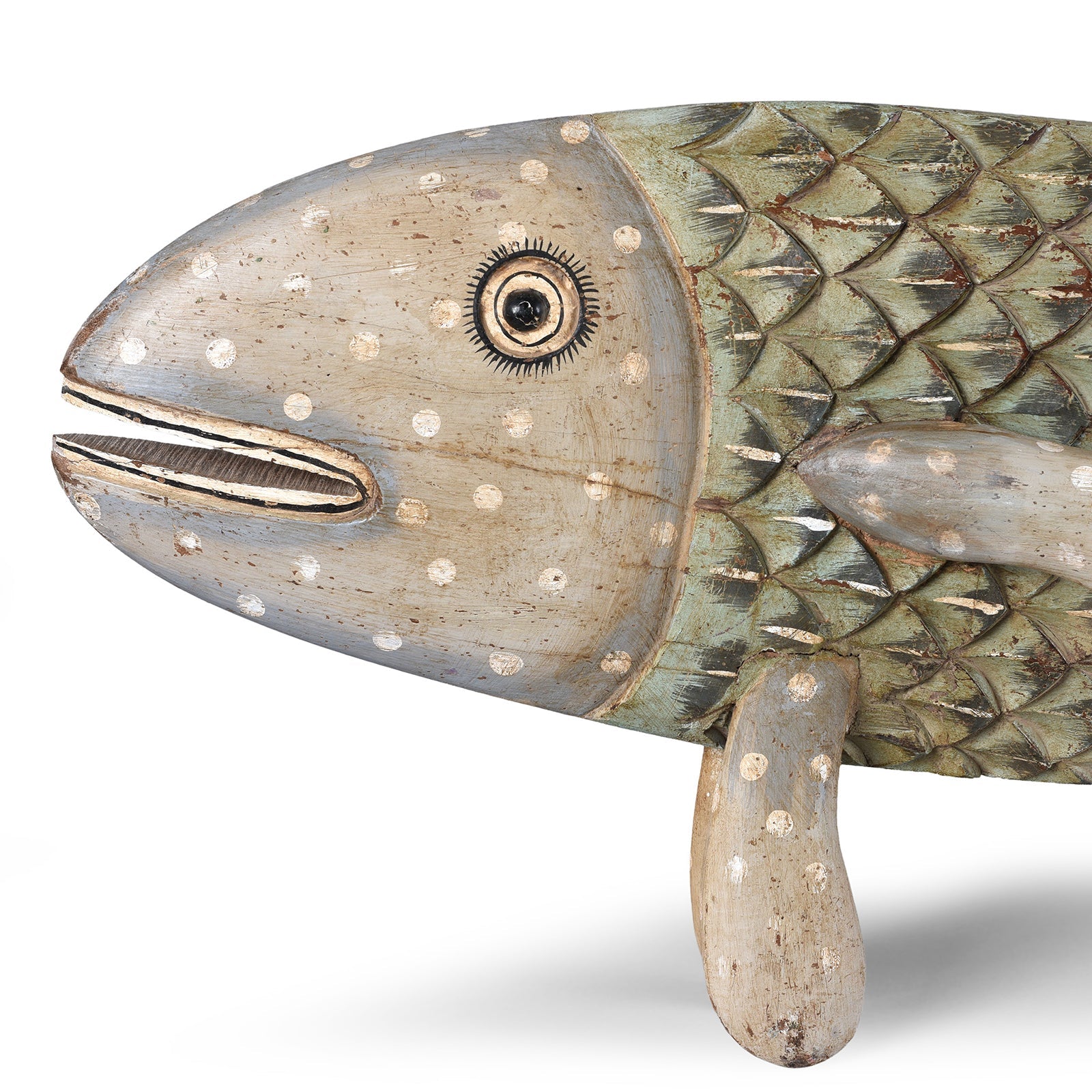 Painted Wooden Fish From Rajasthan