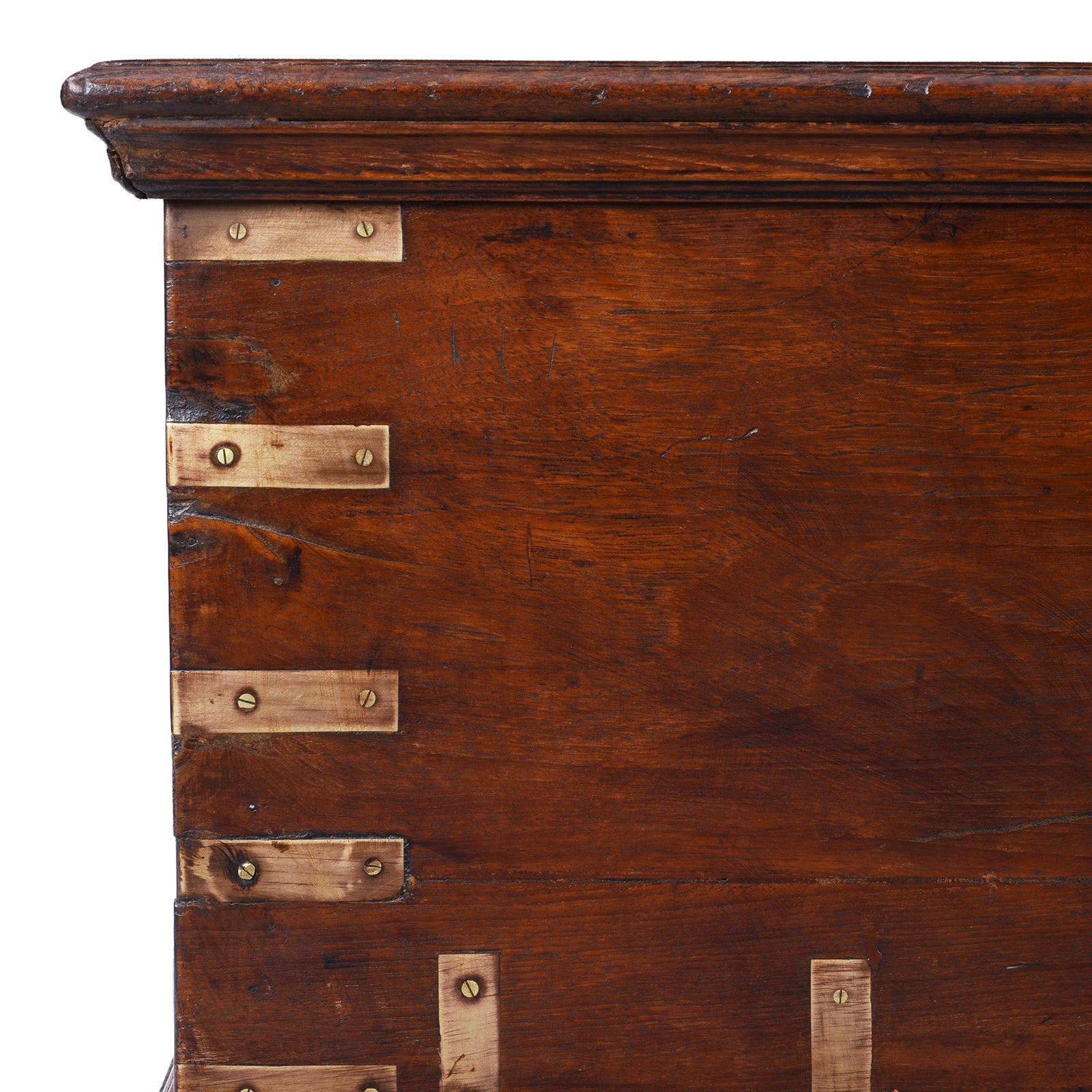 Brass Bound Indian Military Chest -19th Century