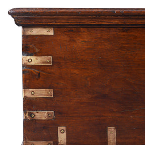 Brass Bound Indian Military Chest -19th Century