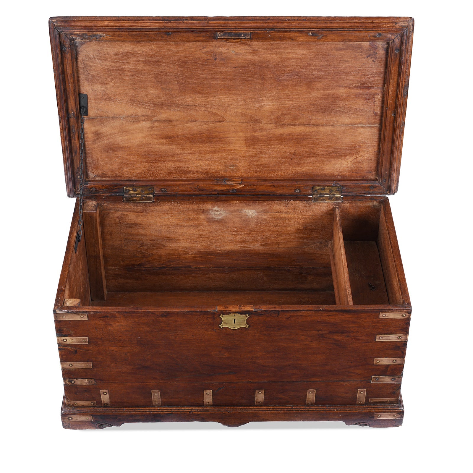 Brass Bound Indian Military Chest -19th Century