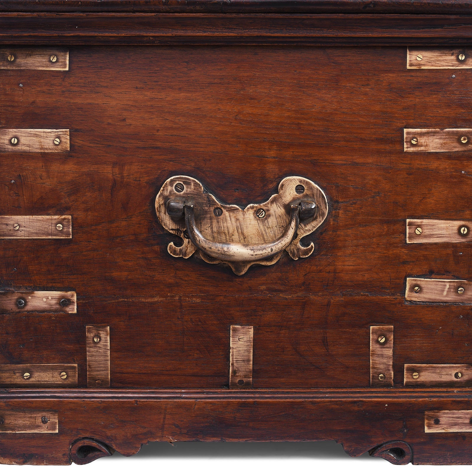 Brass Bound Indian Military Chest -19th Century