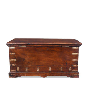 Brass Bound Indian Military Chest -19th Century