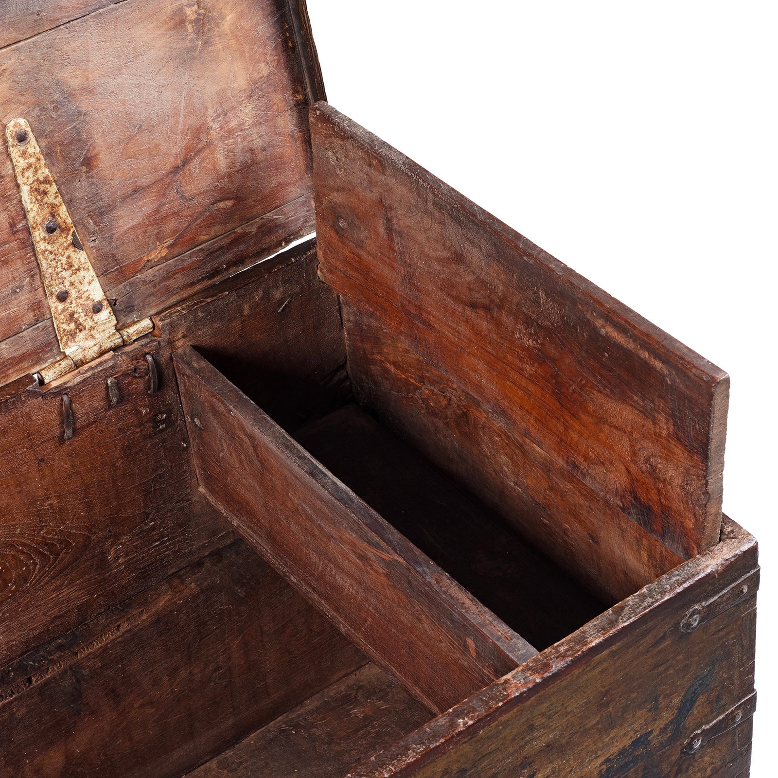 Painted Teak Chest From Gujarat - 19th Century