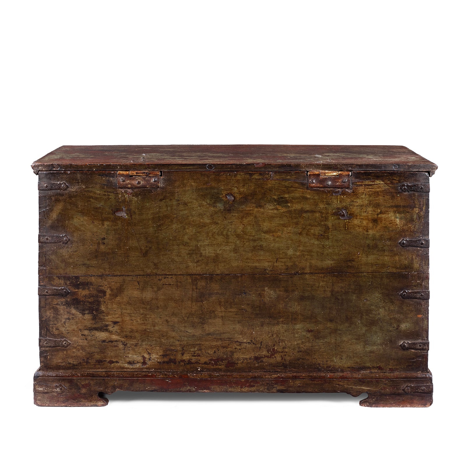 Painted Teak Chest From Gujarat - 19th Century