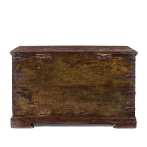 Painted Teak Chest From Gujarat - 19th Century
