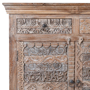 Carved Sideboard Made From Reclaimed Teak