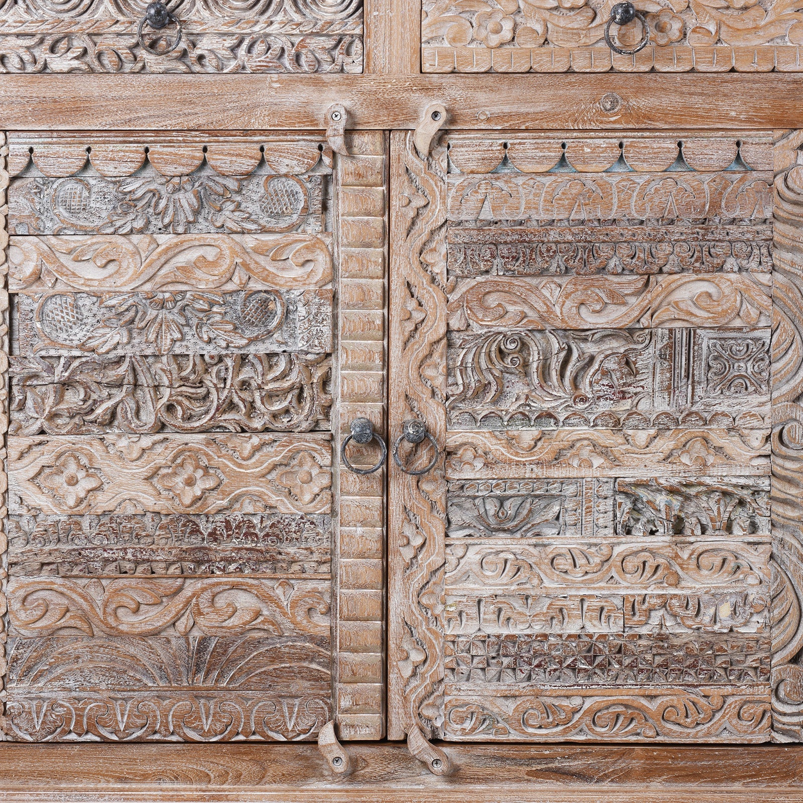 Carved Sideboard Made From Reclaimed Teak