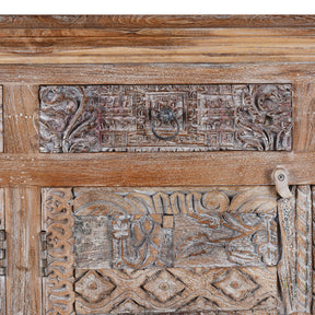 Carved Sideboard Made From Reclaimed Teak