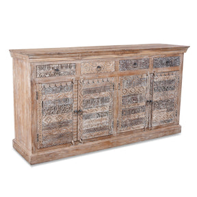 Carved Sideboard Made From Reclaimed Teak