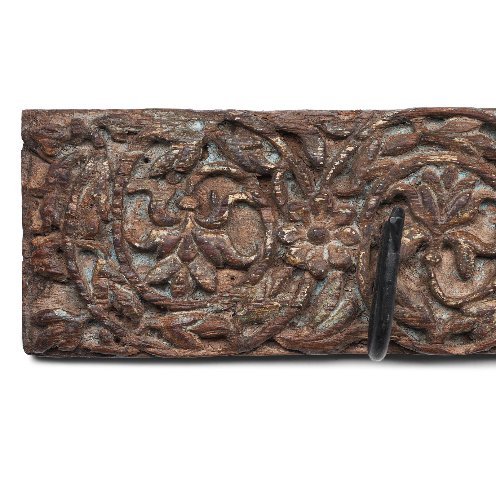 Old Carved Teak Coat Hooks
