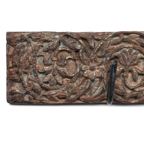 Old Carved Teak Coat Hooks