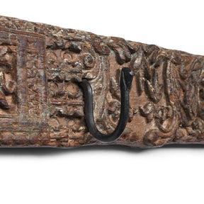 Old Carved Teak Coat Hooks