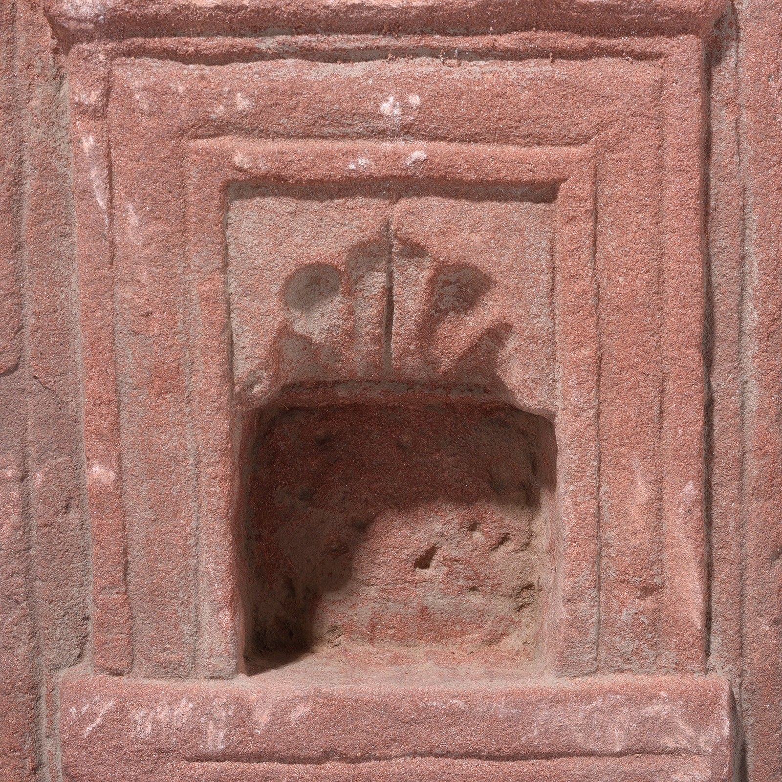 Carved Stone Lamp Niche From Rajasthan - 19th Century