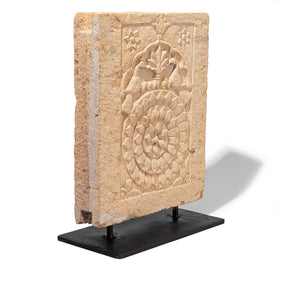 Indian Stone Panel From Jaisalmer - 19th Century