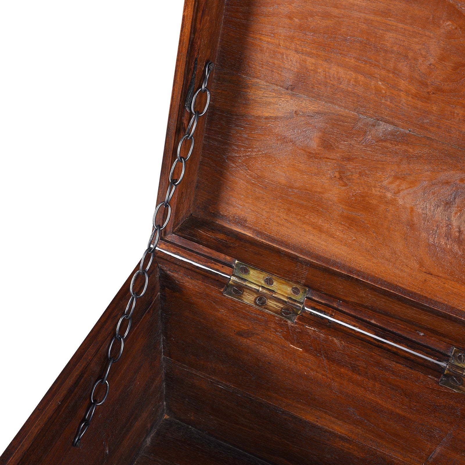 Brass Bound Teak Military Chest - 19th Century