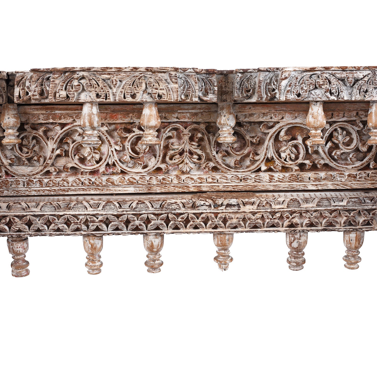 Painted Console Table Made From Reclaimed Teak