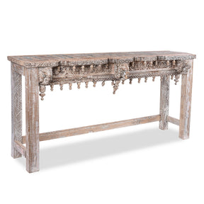 Painted Console Table Made From Reclaimed Teak